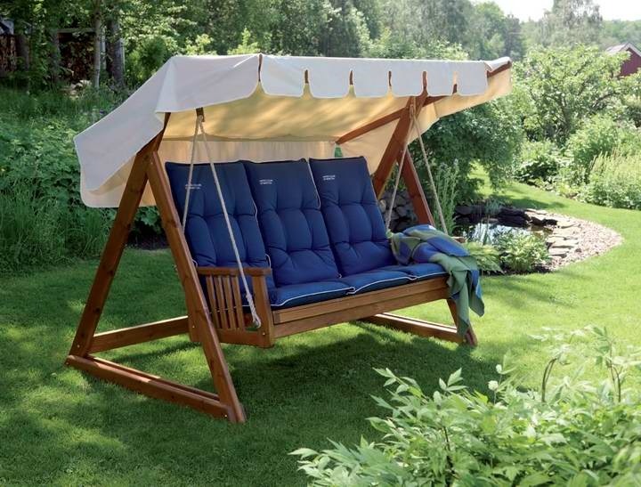 Деревянные садовые качели Деревянные садовые качели