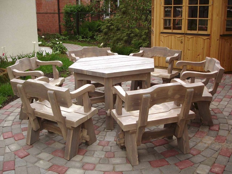 Деревянная садовая мебель Деревянная садовая мебель