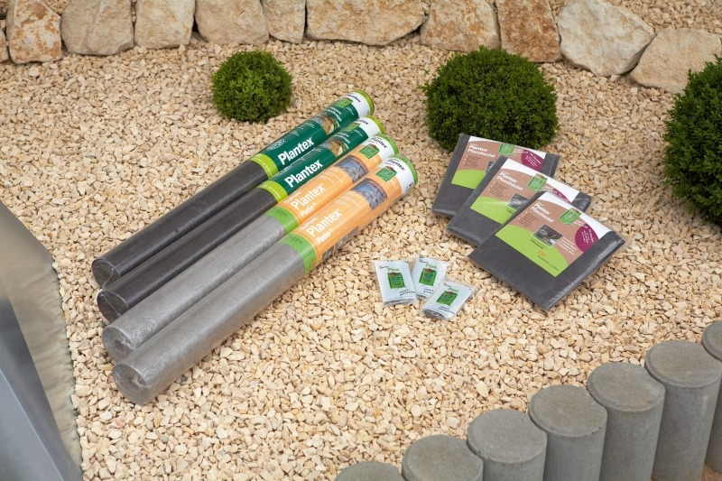 Комплект Plantex для обустройства клумбы из гравия