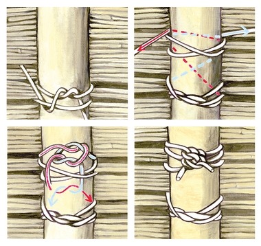 Правильно связываем бамбук при строительстве забора Правильно связываем бамбук при строительстве забора
