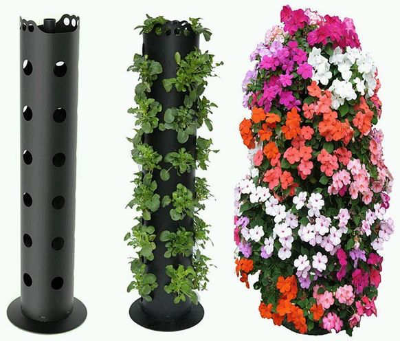 Современный вариант вертикальной цветочницы Современный вариант вертикальной цветочницы